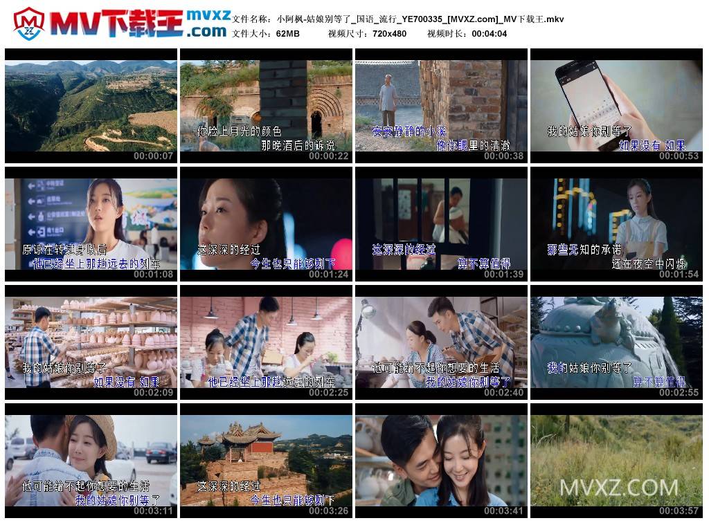 小阿枫-姑娘别等了_国语_流行_YE700335